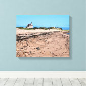 North Lighthouse, Block Island Wrapped Canvas Leinwanddruck (Insitu (Holzboden))