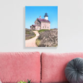 North Lighthouse, Block Island Wrapped Canvas Leinwanddruck (Insitu (Wohnzimmer))
