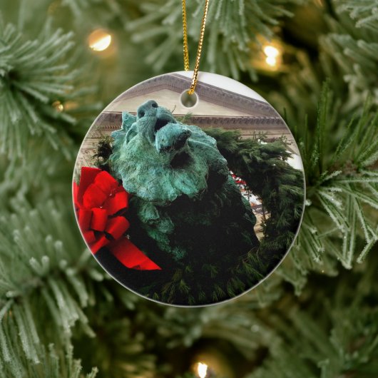 North Lion am Art Institute of Chicago Keramik Ornament (Baum)