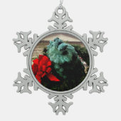 North Lion am Art Institute of Chicago Schneeflocken Zinn-Ornament (Vorderseite)