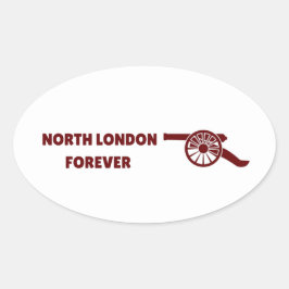 North London Forever Ovaler Aufkleber