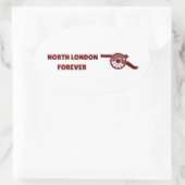 North London Forever Ovaler Aufkleber (Tasche)