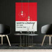 North London Gunner Red - Vollbreite Poster