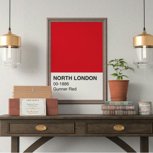 North London Gunner Red - Vollbreite Poster