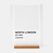 North London Lilywhite - Weißer Hintergrund Acrylschild (Vorderseite)