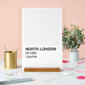 North London Lilywhite - Weißer Hintergrund Acrylschild (Hochzeit)