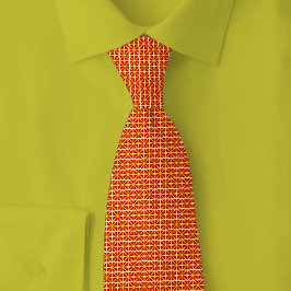 North Macedonia Flag Brick Pattern Krawatte