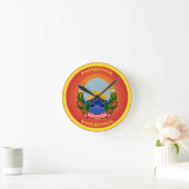 North Macedonia National Emblem Runde Wanduhr (Zuhause)