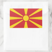 North Macedonia Rechteckiger Aufkleber (Tasche)