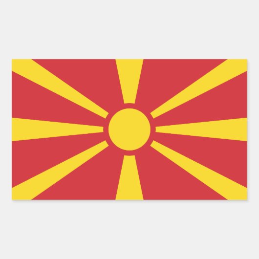 North Macedonia Rechteckiger Aufkleber (Vorderseite)