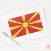 North Macedonia Rechteckiger Aufkleber (Umschlag)