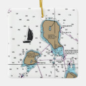 North Manitou Island WI Nautic Chart Keramikornament (Vorderseite)