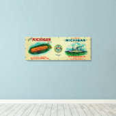 North Michigan Corn LabelGrand Rapids, MI Leinwanddruck (Insitu (Holzboden))