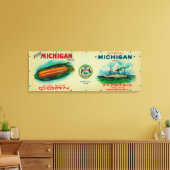 North Michigan Corn LabelGrand Rapids, MI Leinwanddruck (Insitu (Wohnzimmer))