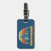 North Palisade California Retro Turquoise Gepäckanhänger (Vorderseite vertikal)