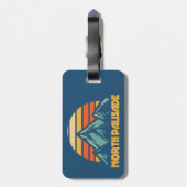 North Palisade California Retro Turquoise Gepäckanhänger (Rückseite vertikal)