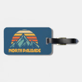 North Palisade California Retro Turquoise Gepäckanhänger (Rückseite horizontal)