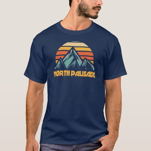 North Palisade California Retro Turquoise T-Shirt (Vorderseite)