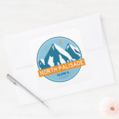 North Palisade California Stars Moon Quadratischer Aufkleber (Umschlag)