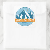 North Palisade California Stars Moon Quadratischer Aufkleber (Tasche)