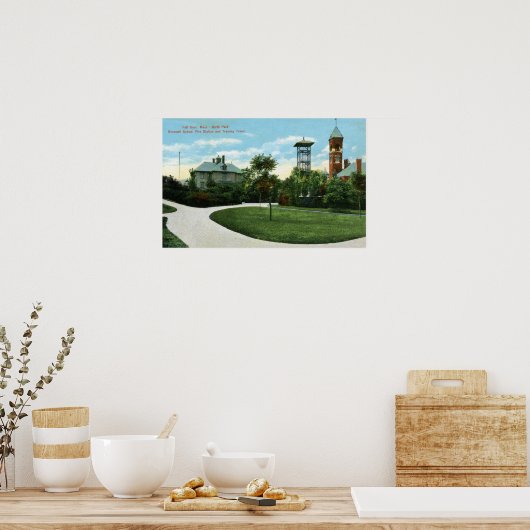 North Park View of Brownell School, Fire Poster (Küche)