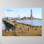 North Pier in Blackpool, England (c. 1900) Poster (Vorne)