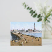 North Pier in Blackpool, England (c. 1900) Postkarte (Stehend Vorderseite)