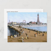 North Pier in Blackpool, England (c. 1900) Postkarte (Vorne/Hinten)
