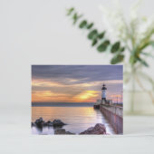 North Pier Morning Postkarte (Stehend Vorderseite)