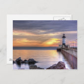 North Pier Morning Postkarte (Vorne/Hinten)