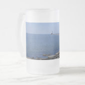North Pierhead Lighthouse, Ludington, MI Mattglas Bierglas (Vorderseite Links)