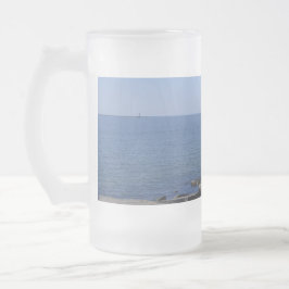 North Pierhead Lighthouse, Ludington, MI Mattglas Bierglas