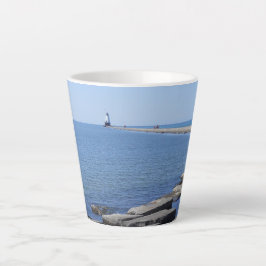 North Pierhead Lighthouse, Ludington, MI Milchtasse
