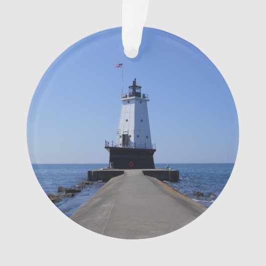 North Pierhead Lighthouse, Ludington, MI Ornament (Vorderseite)