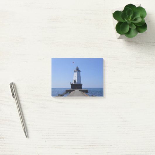 North Pierhead Lighthouse, Ludington, MI Post-it Klebezettel (Büro)