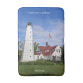 North Point Lighthouse bathmat Badematte (Vorderseite Vertikal)