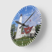 North Point Lighthouse clock Runde Wanduhr (Winkel)