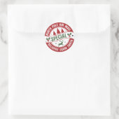 North Pole Air Mail Santa Delivery Runder Aufkleber (Tasche)