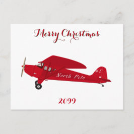 North Pole Airplane Christmas Postcards Postkarte