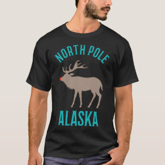 North Pole Alaska Weihnachten T-Shirt