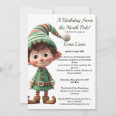 North Pole Birthday Magic | Enchanted Elf Einladung (Vorderseite)