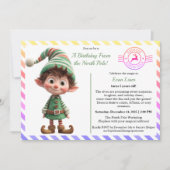 North Pole Birthday Magic | Enchanted Elf Einladung (Vorderseite)