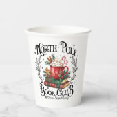 North Pole Book Club Hot Cocoa Weihnachten Pappbecher (Vorderseite)