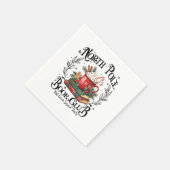 North Pole Book Club Hot Cocoa Weihnachten Serviette (Ecke)