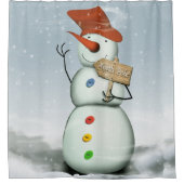 North Pole Bound Snowman Duschvorhang (Vorderseite)