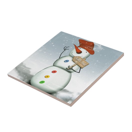 North Pole Bound Snowman Fliese (Seite)