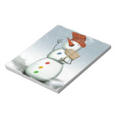 North Pole Bound Snowman Notizblock (Rotiert)