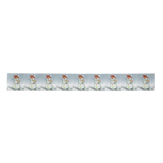North Pole Bound Snowman Satinband (Vorderseite)