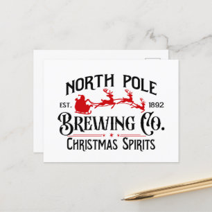 North Pole Brewing Company Feiertagspostkarte