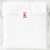 North Pole Cheer Runder Aufkleber (Tasche)